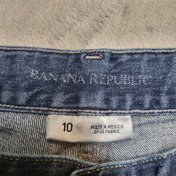 Banana Republic Jeans Womens 10 Blue Medium Wash Straight Leg Denim Classic - Picture 3 of 9